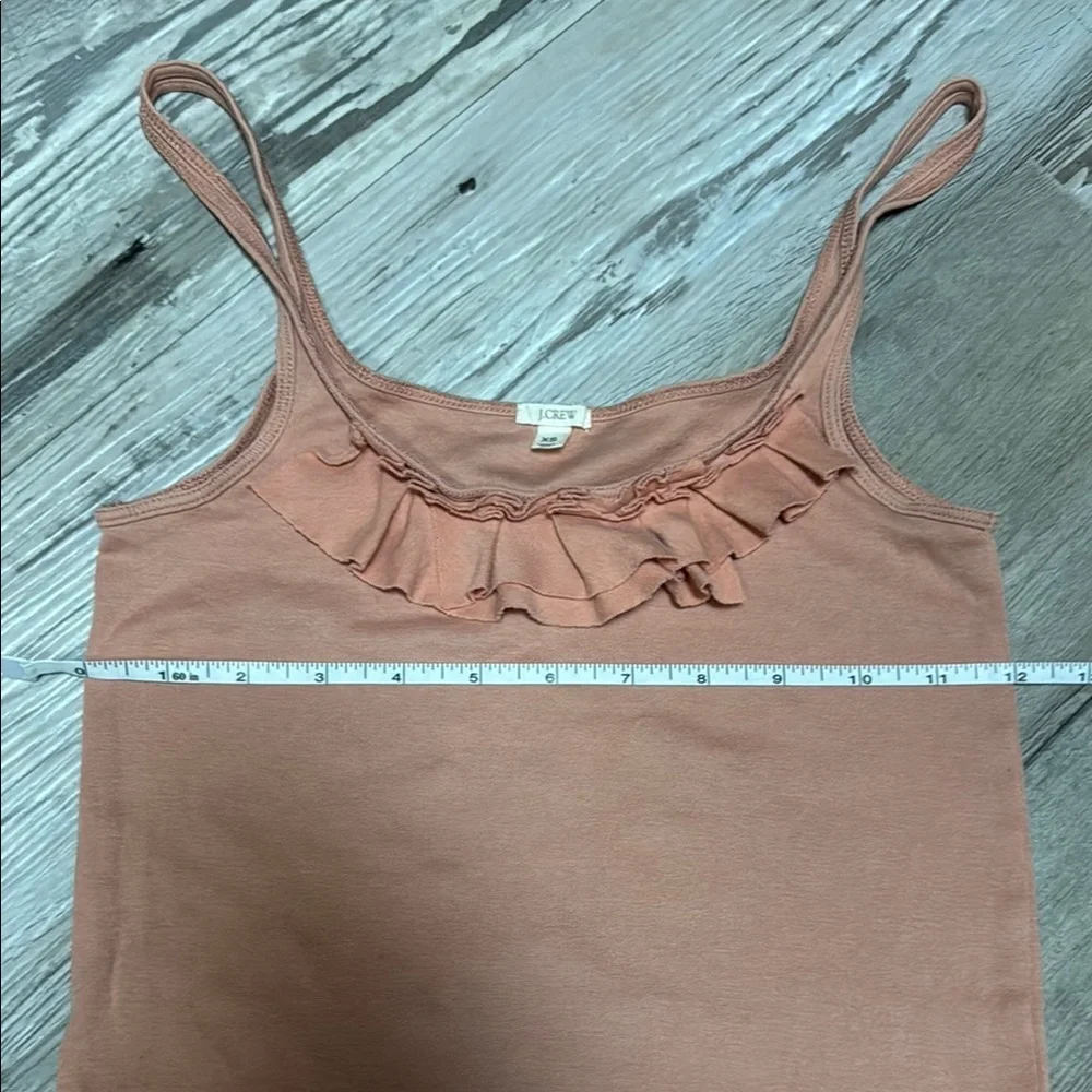 Women's J. Crew Pink Ruffle Tank Top